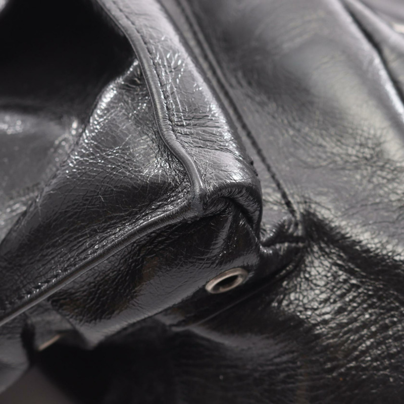 SAINT LAURENT PARIS 雙肩包 491826 黑色皮革 二手 男女通用-7