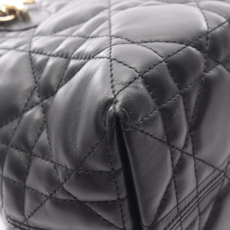 Christian Dior Toujours 小號 Cannage 手提包 M2822OSNW_M900 黑色皮革 二手-7