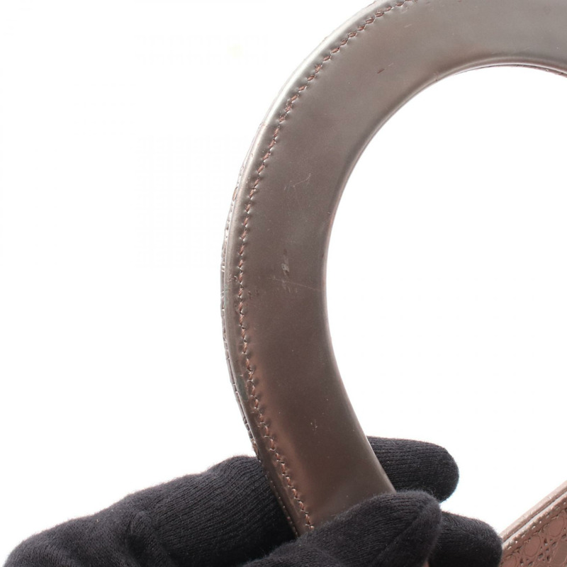 Dior LADY DIOR Micro Cannage 單肩手提包 M0550PSKC 皮革 粉紅色 銀色 二手-4