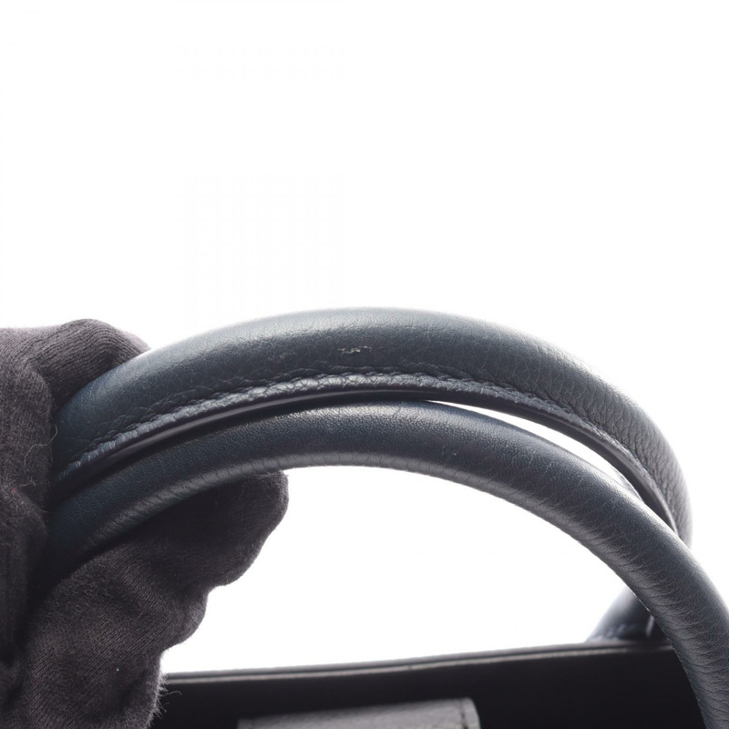 香奈兒 Neo Executive 手提單肩斜背包，海軍藍/黑色，金色五金，二手-8