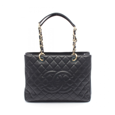 香奈兒 (CHANEL) Matelasse Grand Shopping GST 手提包 A50995 黑色皮革 二手 女士 GHW
