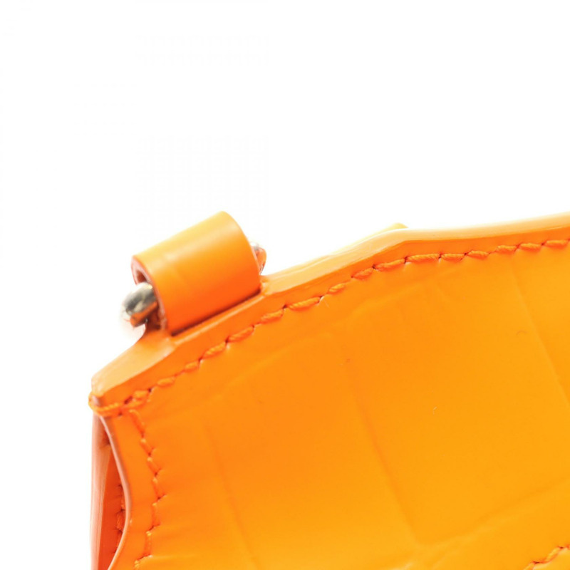 巴黎世家 NEO CLASSIC CITY MINI 肩背斜背包，橘色皮革，二手-4