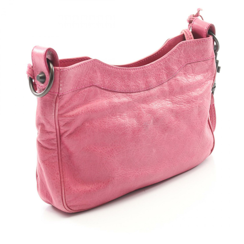 BALENCIAGA The Hip 肩挎包 242803 粉紅色皮革 二手 女士-1