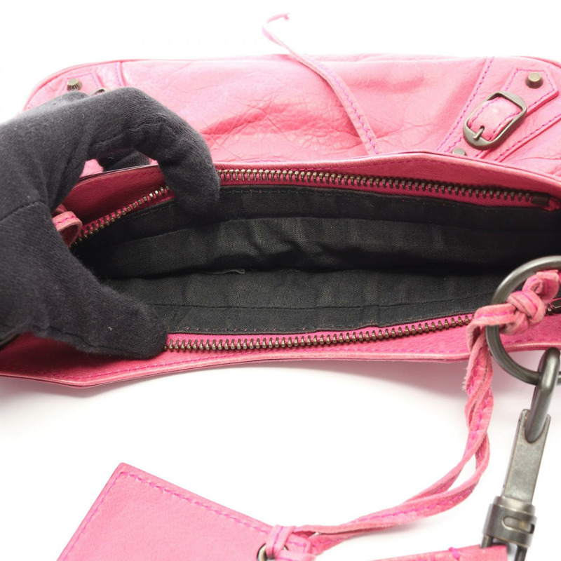 BALENCIAGA The Hip 肩挎包 242803 粉紅色皮革 二手 女士-6