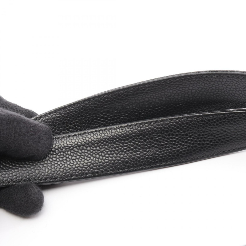 香奈兒 (CHANEL) Matelasse Grand Shopping GST 肩背手提包，黑色皮革，二手，金色五金，CC-8