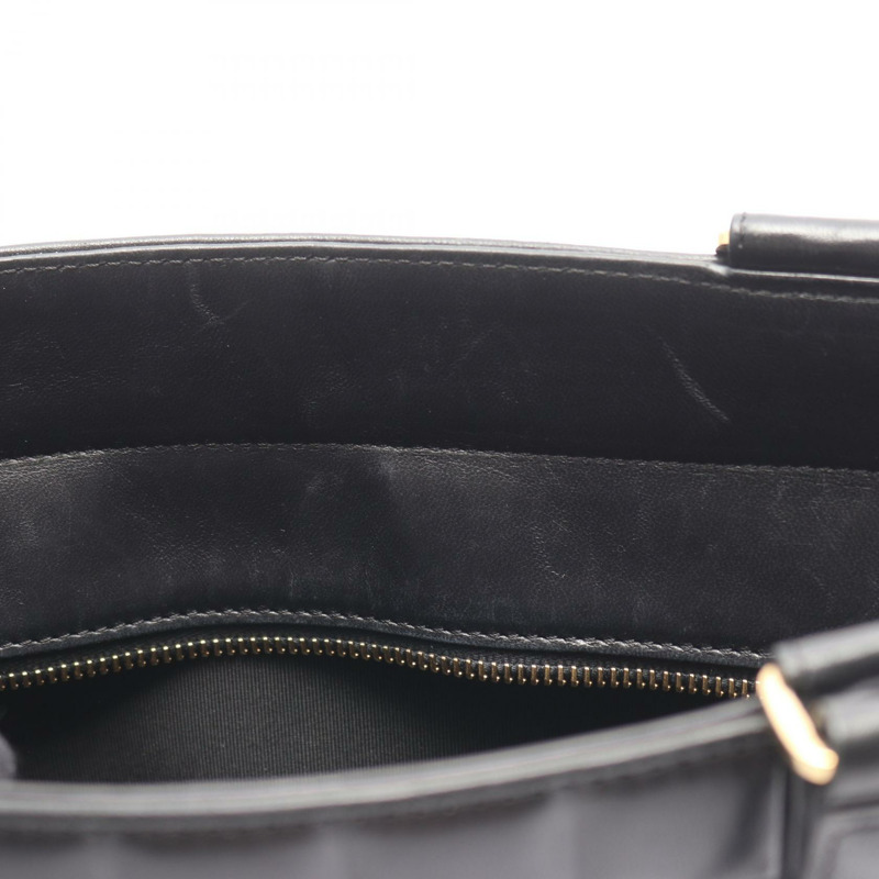 香奈兒巧克力棒手提單肩包，羊皮，黑色，金色五金，二手，女士CC-5