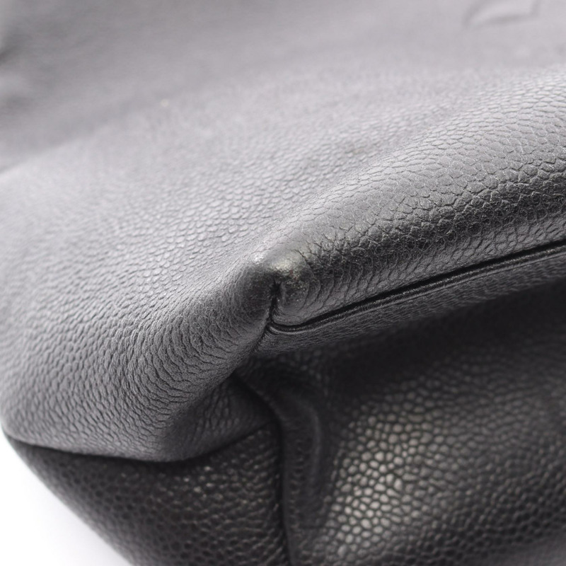 香奈兒 Jumbo COCO 標誌單背包，黑色皮革，二手，女士，金色五金 CC-9