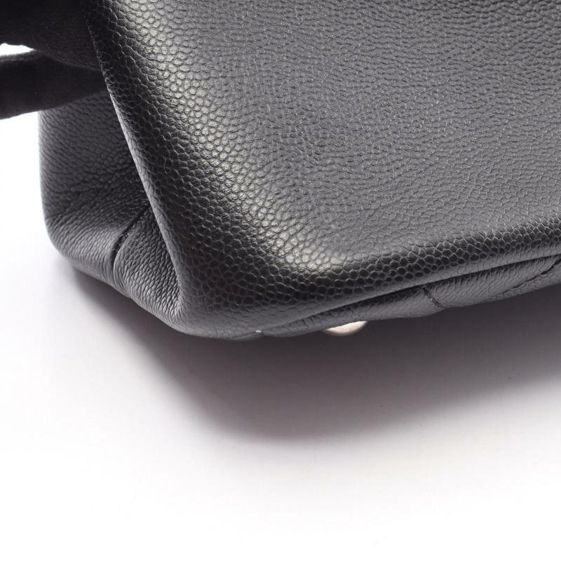 香奈兒 (CHANEL) 絎縫肩托特包，粒面小牛皮，黑色，二手，女士，SHW CC-9
