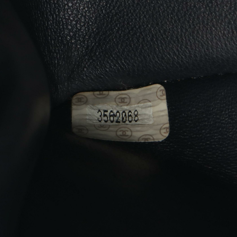 香奈兒 Mademoiselle 鏈條肩背包，粒面小牛皮，黑色，二手，女士，金色五金-4