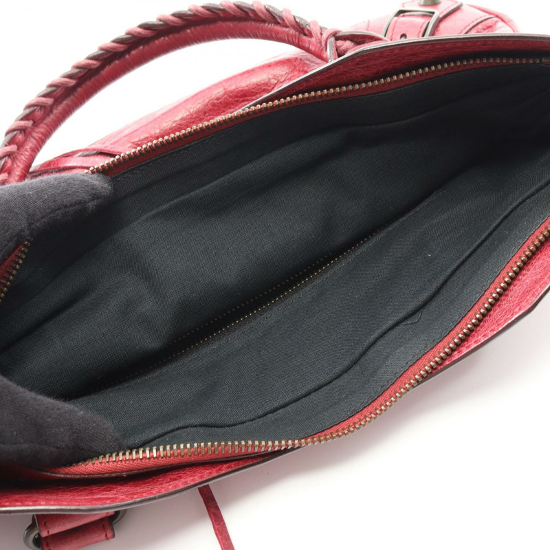 BALENCIAGA 首款紅色二手女士皮革單肩手提包-8