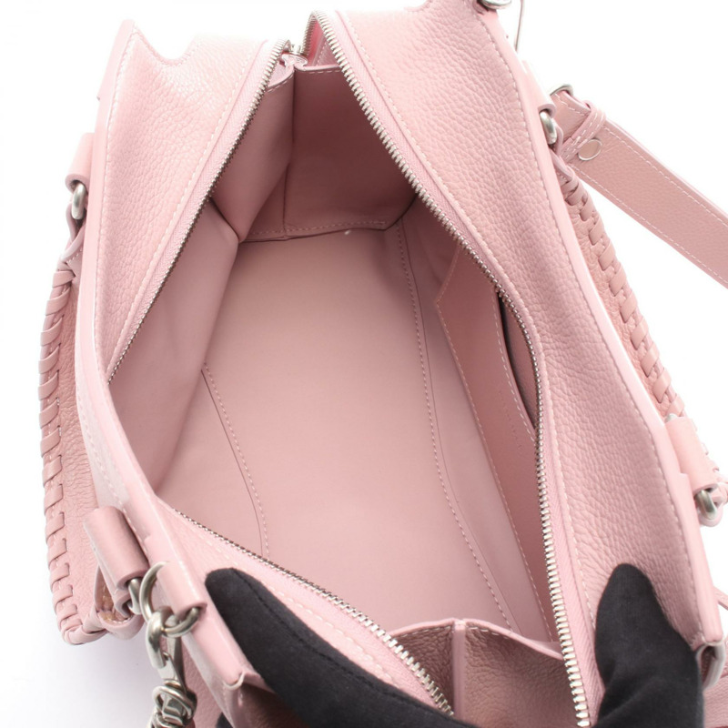 BALENCIAGA Neo Classic City 小號單肩斜背包，粉紅色皮革，二手-2