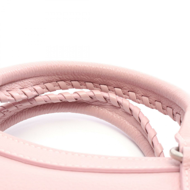 BALENCIAGA Neo Classic City 小號單肩斜背包，粉紅色皮革，二手-6