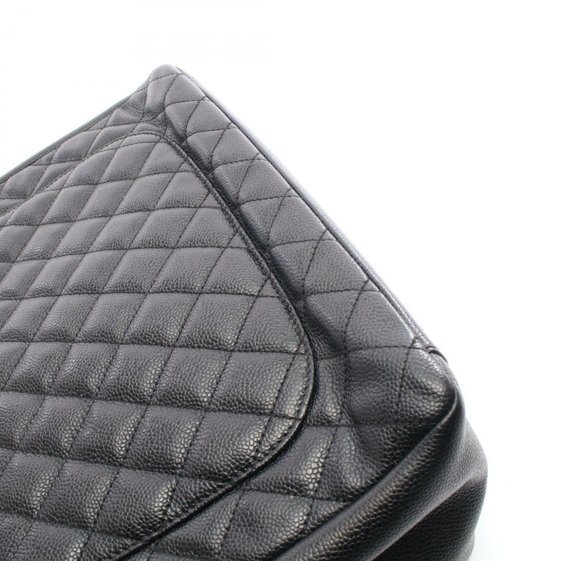 香奈兒 Matelasse Grand Shopping GST 手提包鏈條肩背包，皮革材質，金色五金，黑色-6