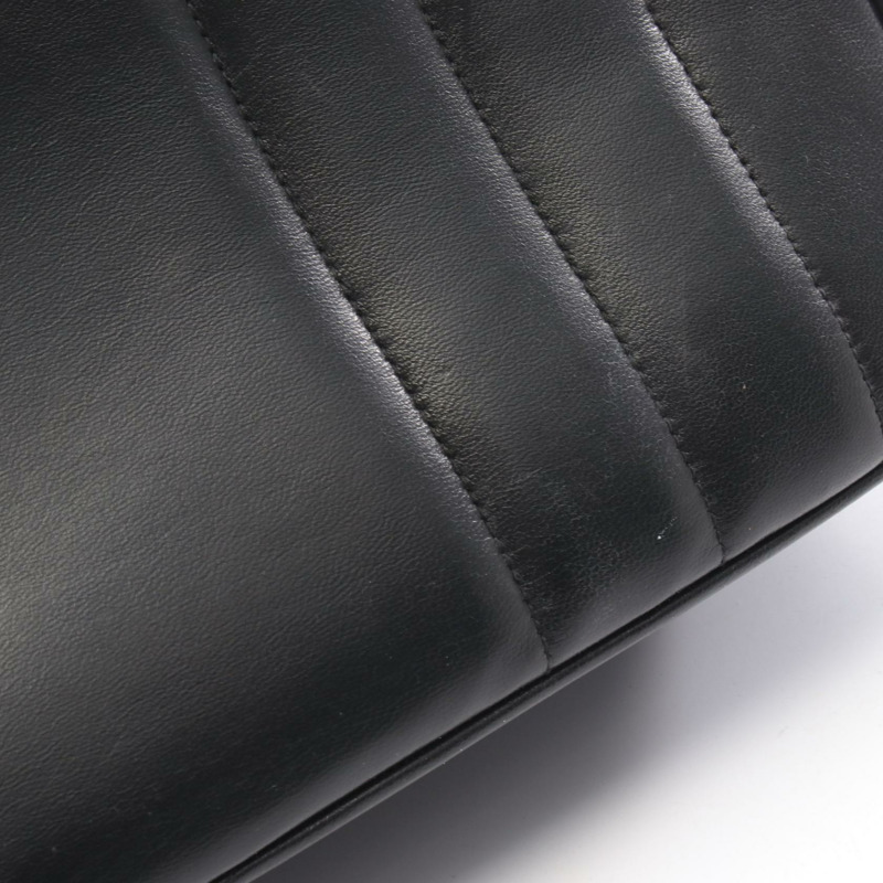 香奈兒 Mademoiselle 女士黑色羊皮手提包，二手女款-10
