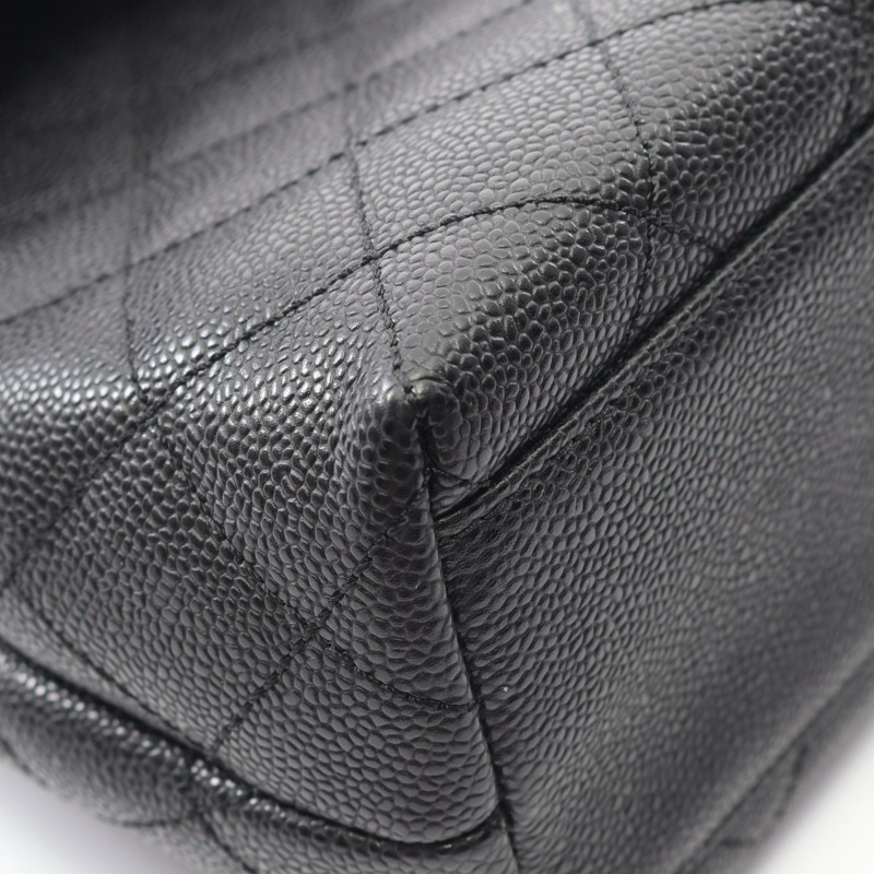 香奈兒 (CHANEL) Matelasse 手提包 A12397 粒面小牛皮 黑色 GHW 二手 女士 CC-6