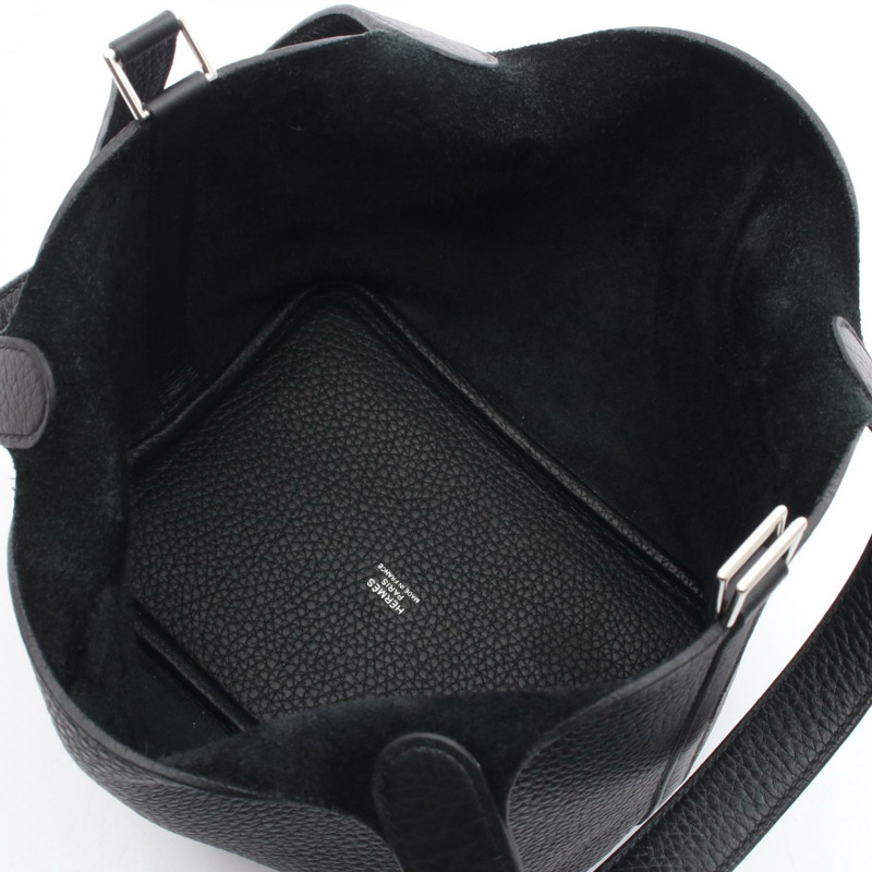 愛馬仕 Picotin Lock PM 手提包，Taurillon Clemence 黑色，二手女士 SHW-2