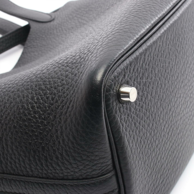 愛馬仕 Picotin Lock PM 手提包，Taurillon Clemence 黑色，二手女士 SHW-5