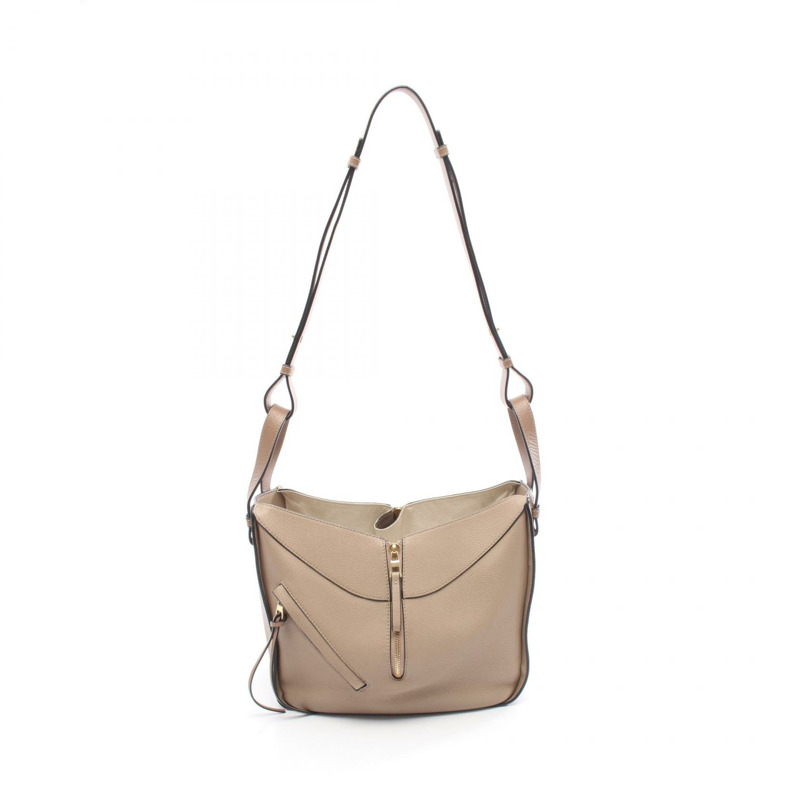 LOEWE Hammock 小號肩斜背包 A538S35X51 皮革 米色 二手-4