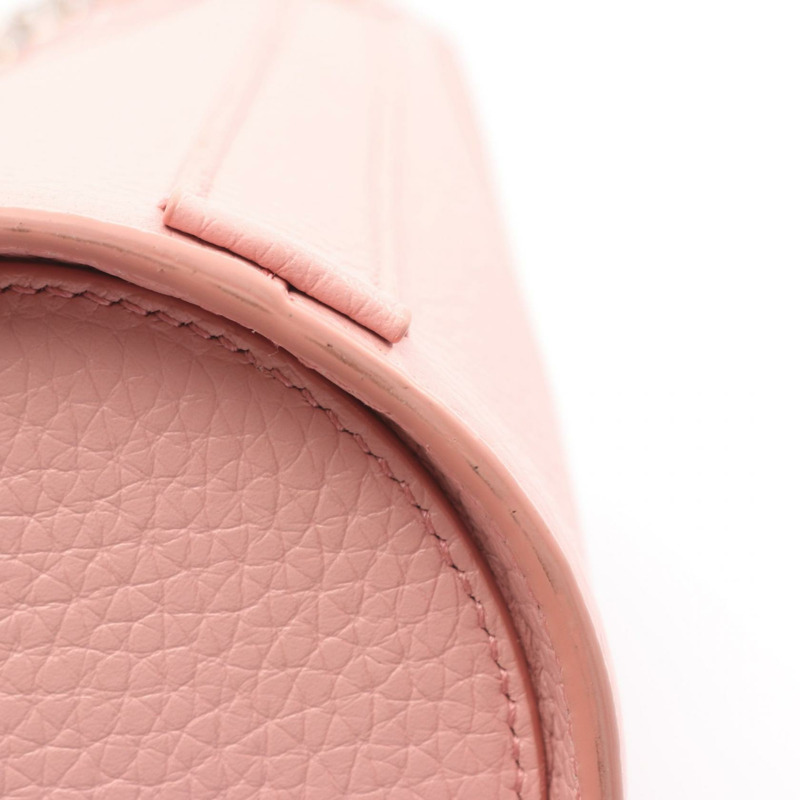 TIFFANY＆CO 返回 TIFFANY 迷你鏈斜背包 皮革 粉紅色 二手-4