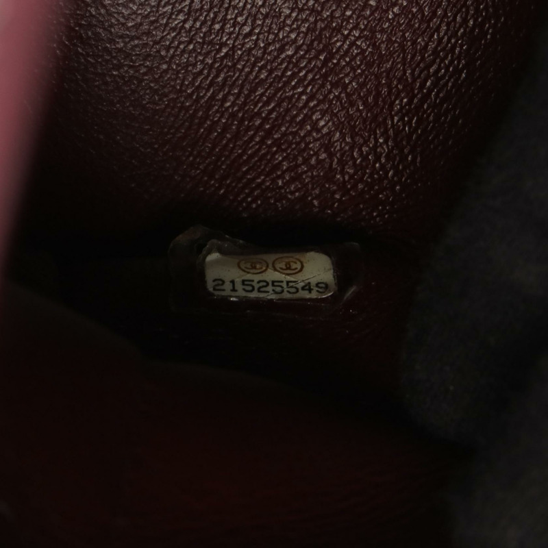 香奈兒 (CHANEL) 絎縫 Coco Handle 手提包，粒面小牛皮，異域皮革，黑色波爾多紅，二手女款-4