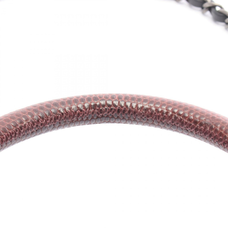 香奈兒 (CHANEL) 絎縫 Coco Handle 手提包，粒面小牛皮，異域皮革，黑色波爾多紅，二手女款-7