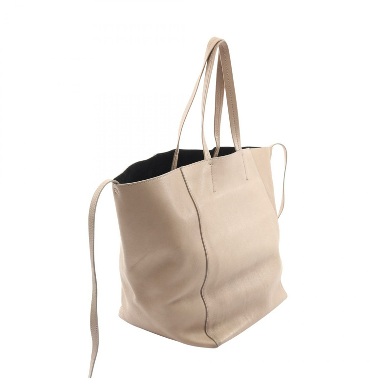 CELINE Cabas Phantom 手提單肩包，米色皮革，二手女款-1