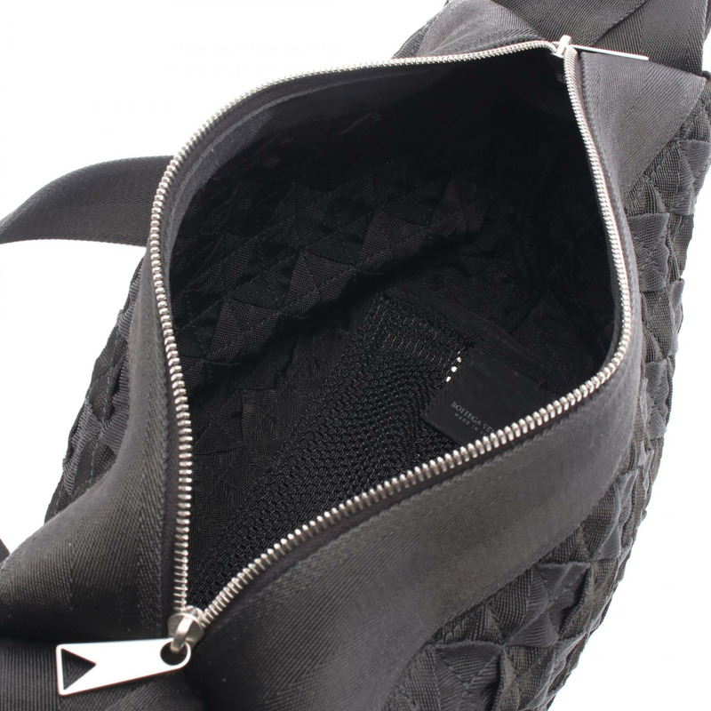 BOTTEGA VENETA 編織肩包 尼龍帆布 黑色 二手 女款-2