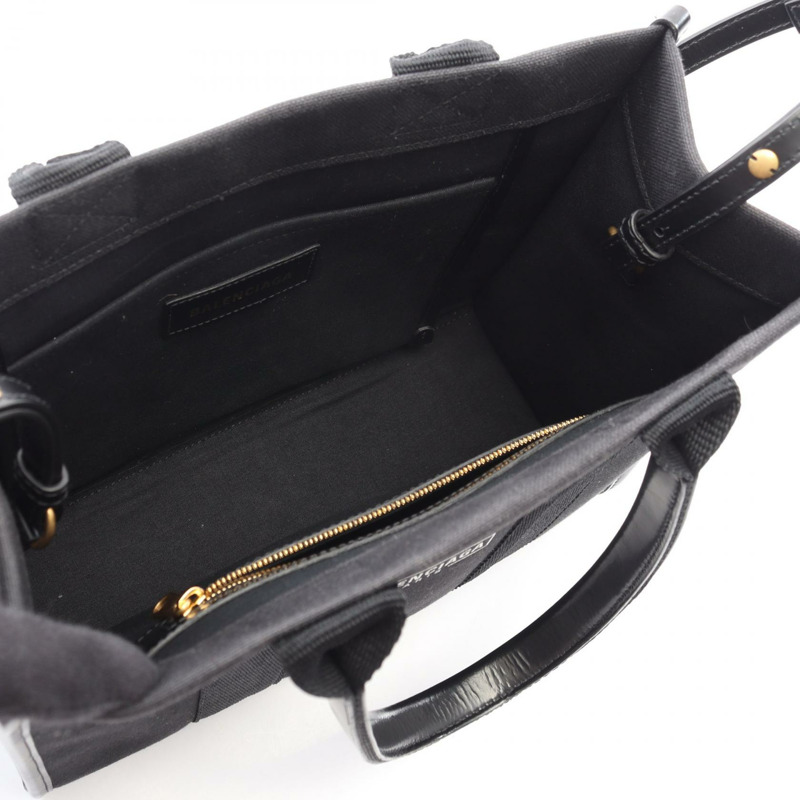 BALENCIAGA HARDWARE S 手提單肩包 671402 帆布皮革 黑色 二手 女士-2
