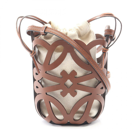 LOEWE Anagram 鏤空口袋肩斜背包 C922Y62X02 皮革 二手