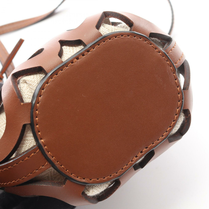 LOEWE Anagram 鏤空口袋肩斜背包 C922Y62X02 皮革 二手-5