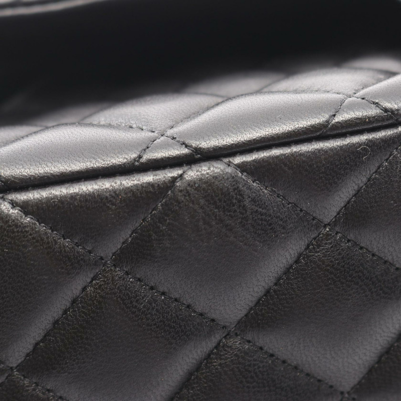 香奈兒 (CHANEL) Matelasse 經典鏈條肩背包，羊皮材質，黑色，二手，金色五金-8