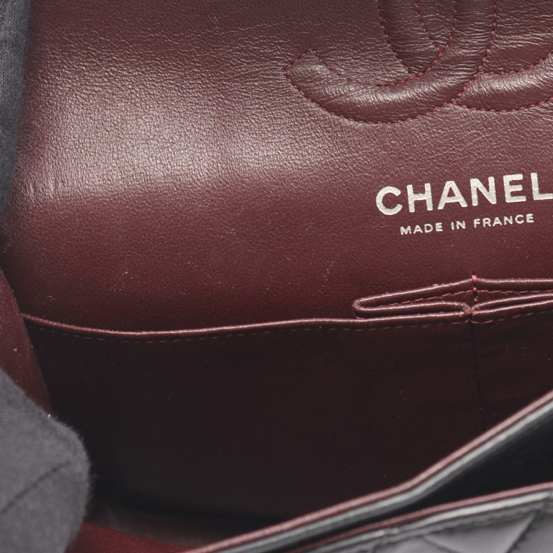 香奈兒 (CHANEL) Matelasse W 翻蓋鏈條單肩包，羊皮材質，黑色，二手，帶五金配件-5