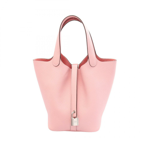 愛馬仕 Picotin Lock PM 手提包 K Taurillon Clemence Rose 櫻花色 二手 SHW