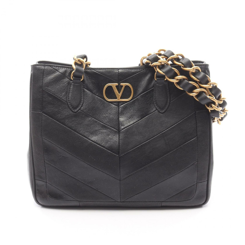 Valentino Garavani La Seine 小號托特包 8W2B0T13PSN_0NO 皮革 黑色 二手-0