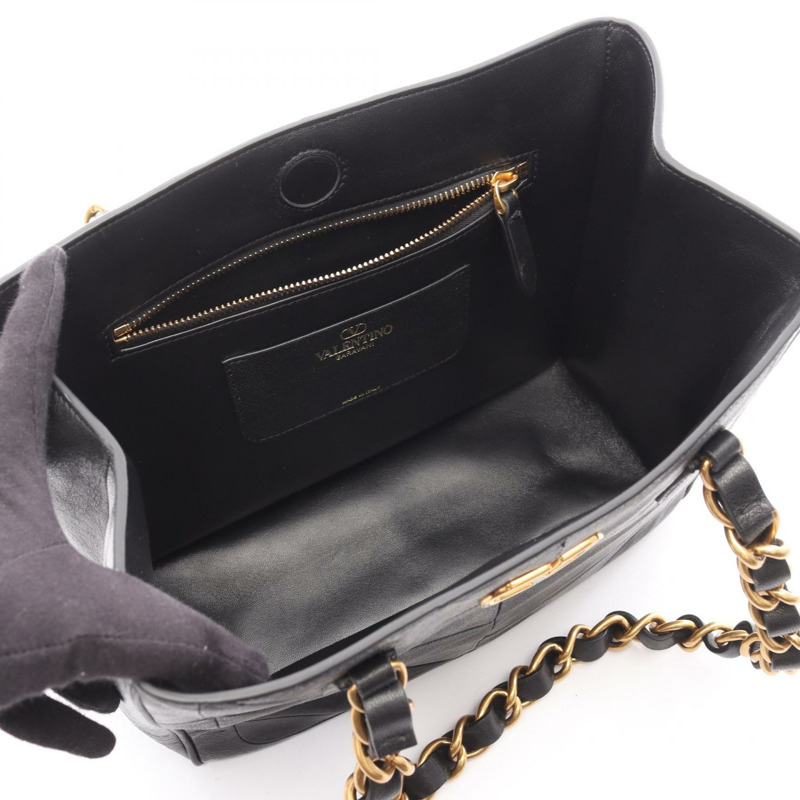 Valentino Garavani La Seine 小號托特包 8W2B0T13PSN_0NO 皮革 黑色 二手-2