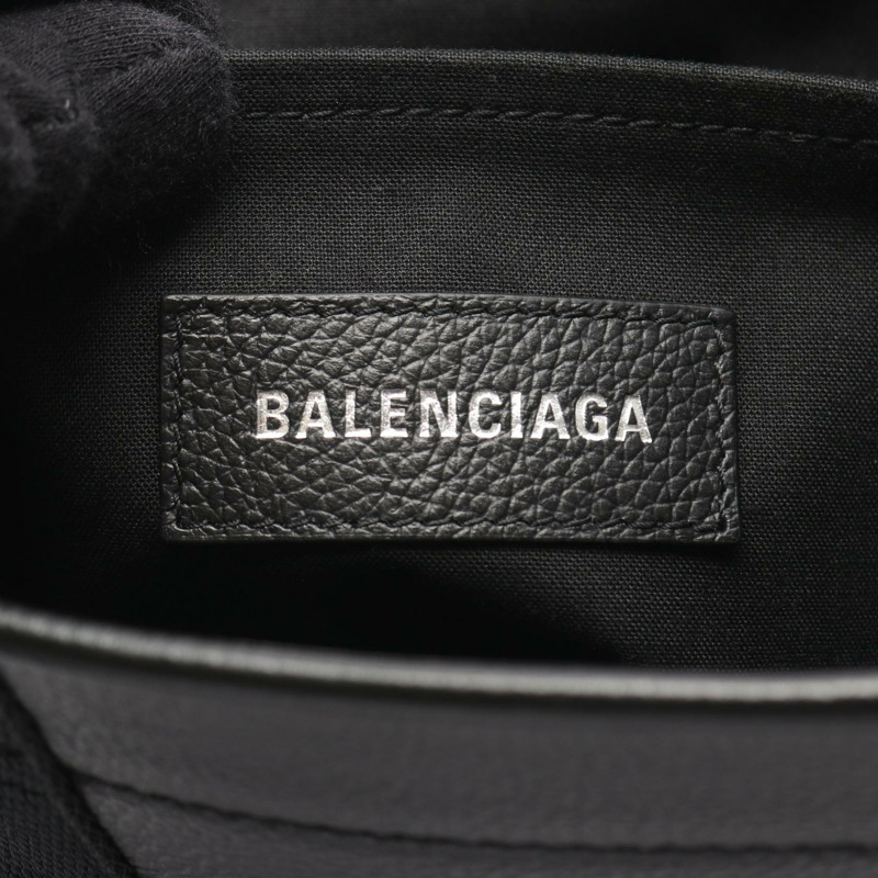 BALENCIAGA HARDWARE TOTE S 單肩包 671402 黑色皮革 二手 女士 logo-3