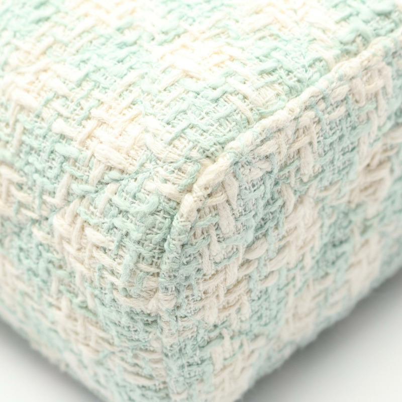 香奈兒 (CHANEL) 絎縫肩背包 AS3973 織物皮革 綠色 白色 二手 金色五金 CC-5