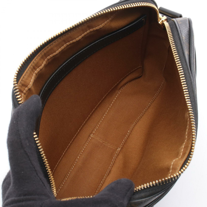 CELINE Triomphe 中斜背包，帆布皮革材質，棕色，二手女款-2