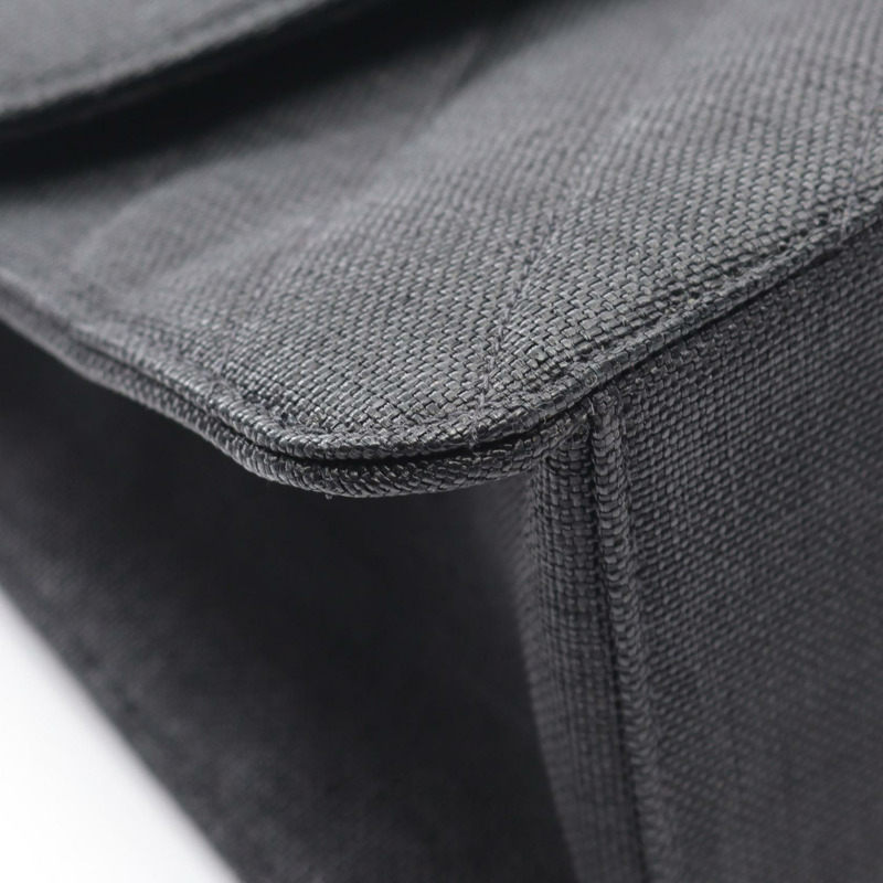 香奈兒鏈條斜背單肩手提包，帆布尼龍材質，灰色，二手，女士，金色五金-5