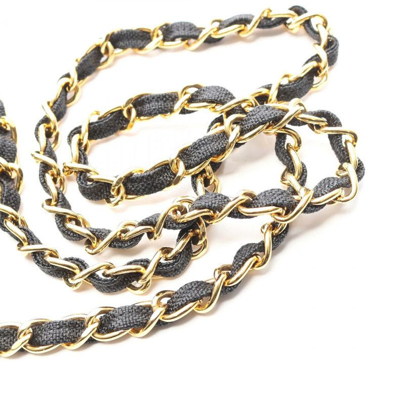 香奈兒鏈條斜背單肩手提包，帆布尼龍材質，灰色，二手，女士，金色五金-9