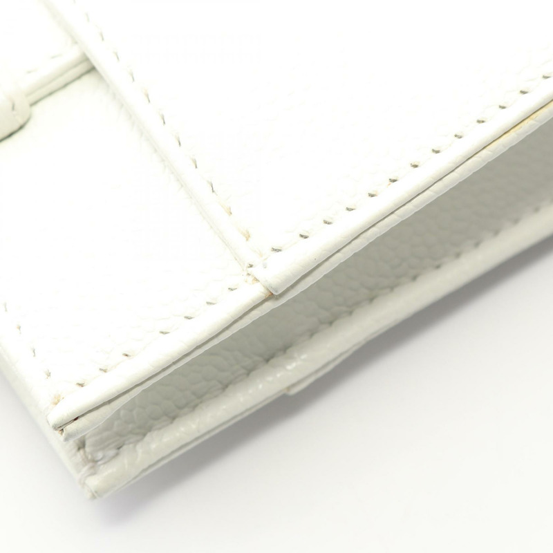 香奈兒 COCO 標誌單背包，粒面小牛皮，白色，金色五金，二手，女士 CC-5