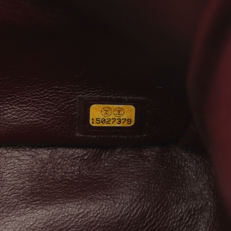 香奈兒 (CHANEL) 大型絎縫 34W 翻蓋鏈條肩背包，黑色皮革，金色五金，二手-4