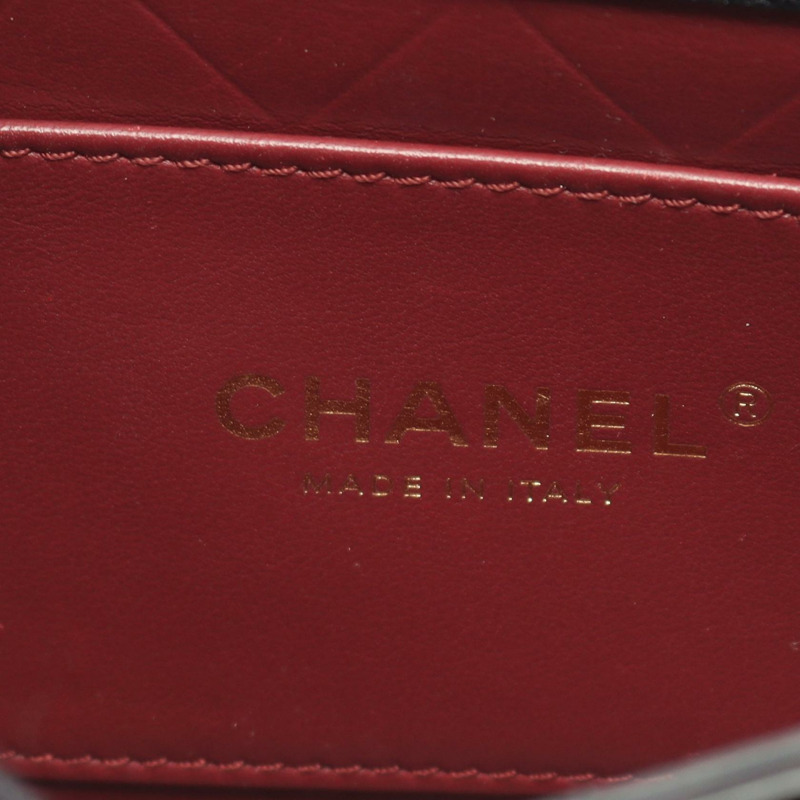 香奈兒 (CHANEL) 絎縫鏈條肩挎包，小牛皮材質，黑色，金色五金，二手女款-3