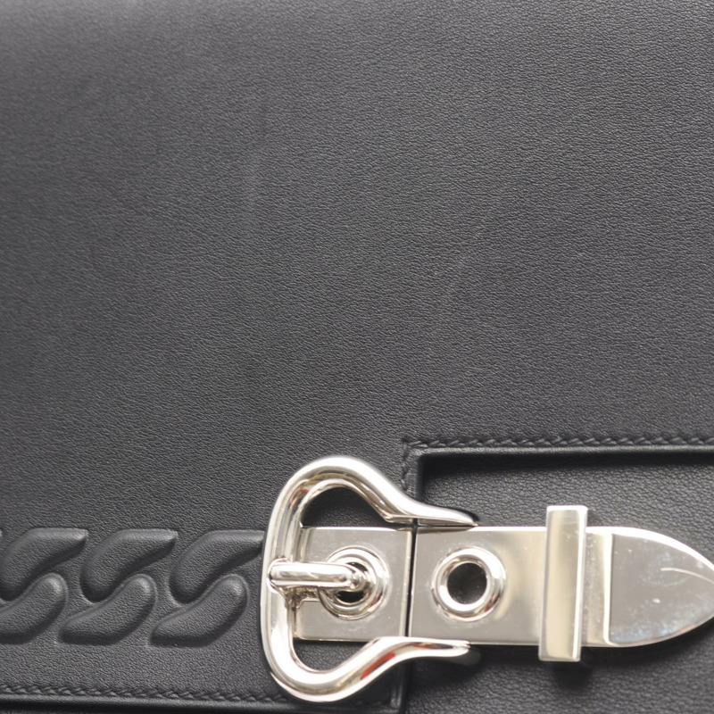 愛馬仕 Boucle Sellier 肩包 B Swift 皮革黑色 SHW-7