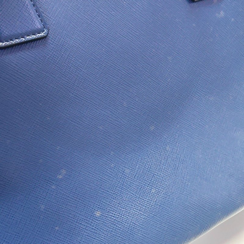 PRADA Galleria大號深藍色牛皮徽標十字紋殺手包單肩包手提包斜挎包金色五金可拆卸肩帶-12