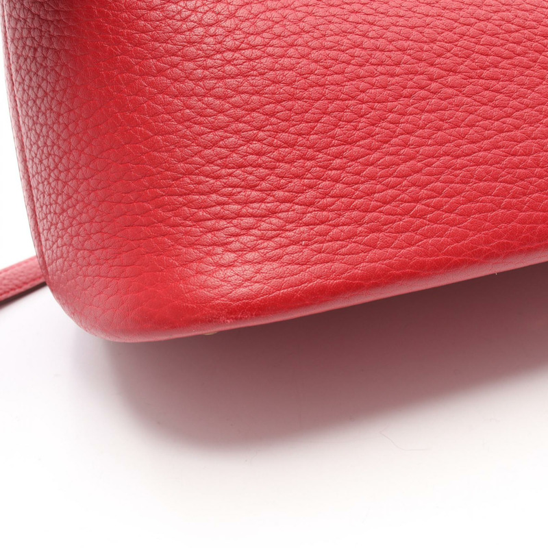 愛馬仕 Bolide 37 肩背包，G Fjord 皮革，胭脂紅，二手，金色五金-7