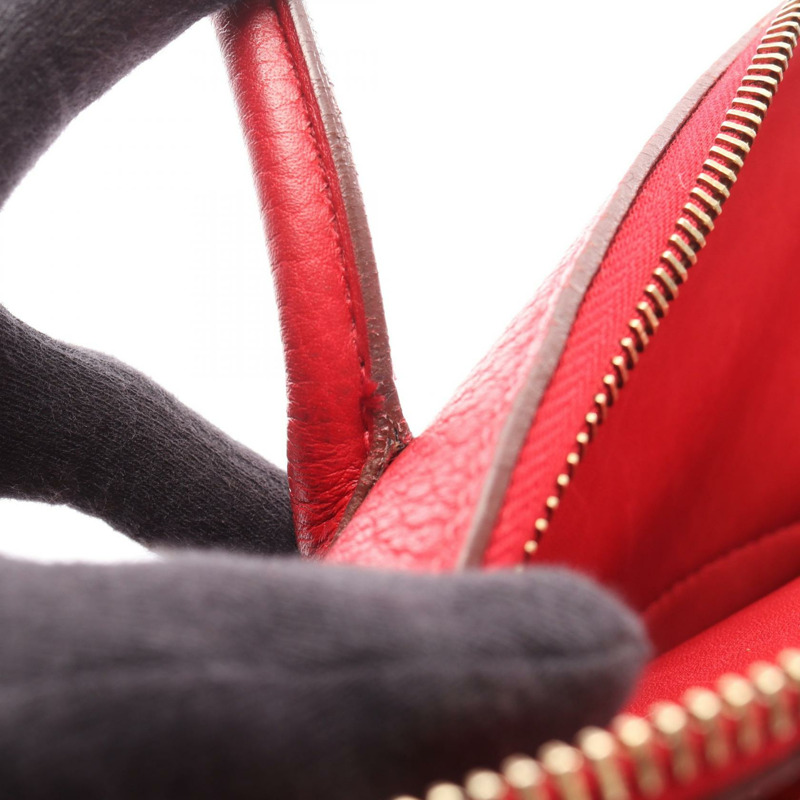 愛馬仕 Bolide 37 肩背包，G Fjord 皮革，胭脂紅，二手，金色五金-10