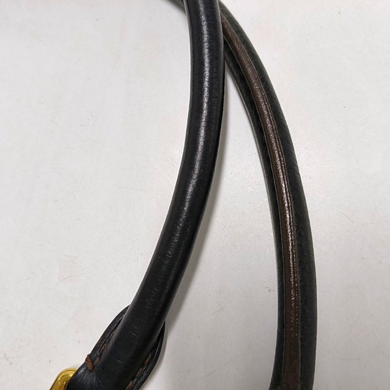 LOUIS VUITTON MAHINA黑色牛皮老花手提包單肩包金色五金-8