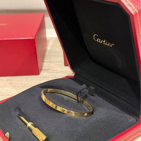 卡地亞love手環 18k 黃金色