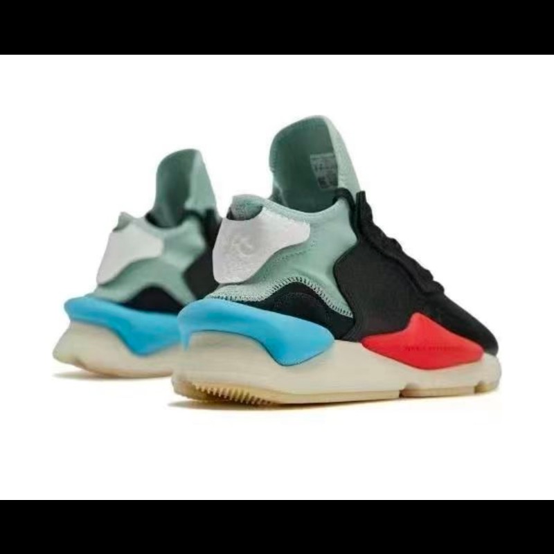 Y-3 Kaiwa 皮革運動鞋 藍紅黑款 UK5碼-1
